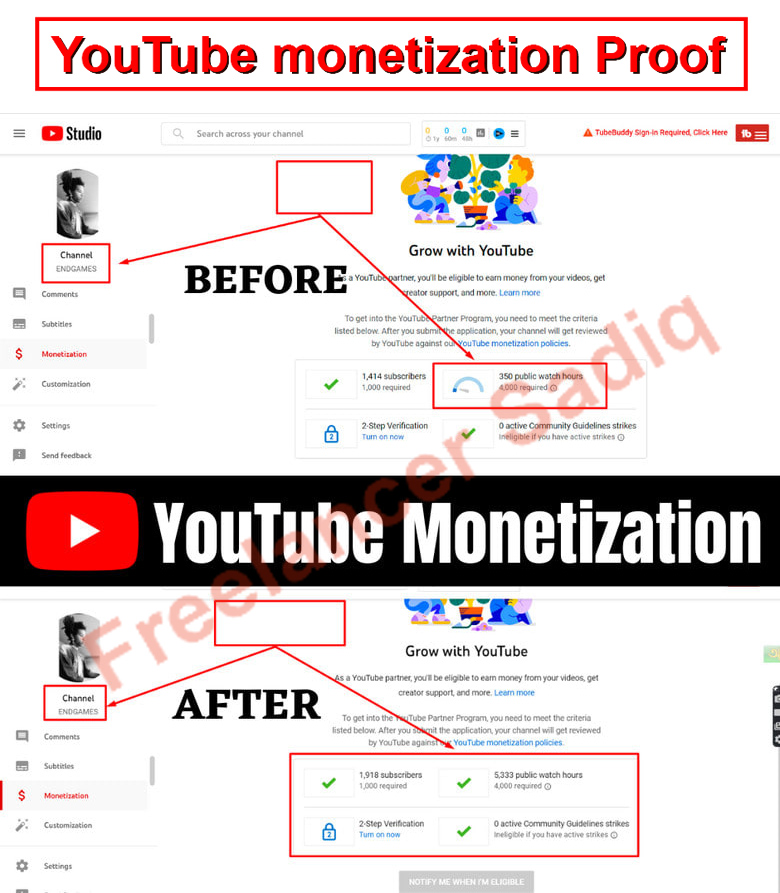 do organic promotion for youtube channel monetization